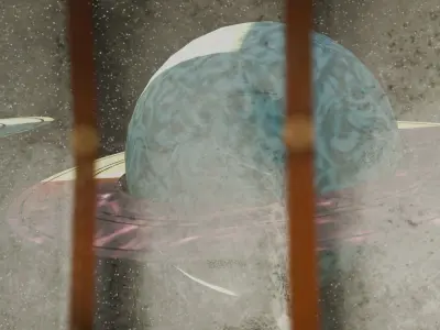 VR Spaceship Interior Low-poly 3D model