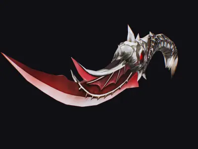 Dagger Bone Short Blade Sharpener Military Wedge Grinding Low-poly 3D model