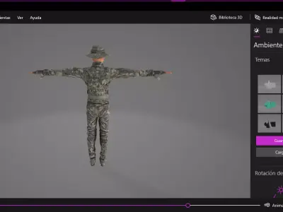 military character - low poly Unreal Engine Free low-poly 3D model