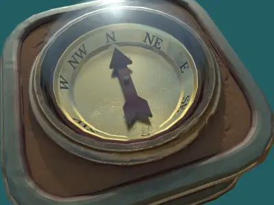 Compass Low-poly 3D model