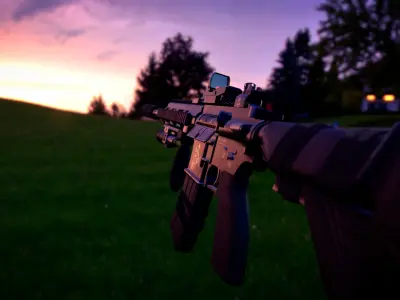 M4  HK416 Low-poly 3D model