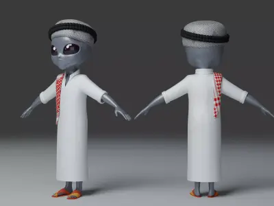 Arab Alien 3D model