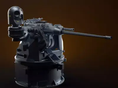 Bushmaster M242 Low-poly 3D model