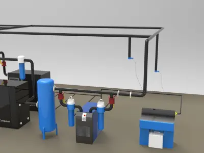 compressor room 3D model
