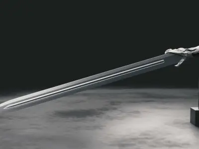Dragon Blade - game-ready sword Low-poly 3D model