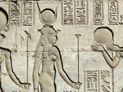 Ancient Egypt Carvings-Dendera Low-poly 3D model