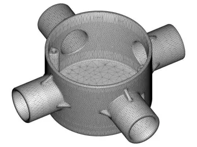 Classic Electrical Junction Box Low-poly 3D model