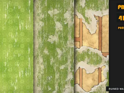 PBR Ruined Wall Part 1 Texture