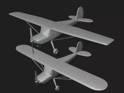 Cessna 140 in two wing versions 3D print model