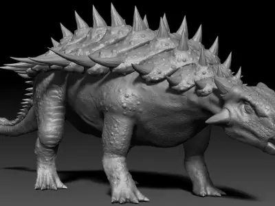 Dinosaur Ankylosaurus Sculpt Project 3D model