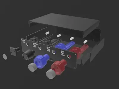 Cessna throttle style with carb heat 3D print model