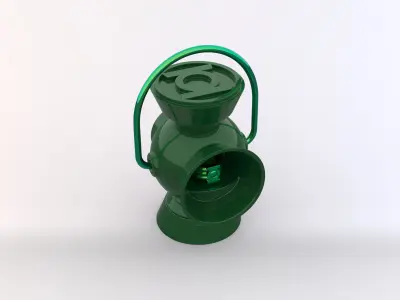 Green Lantern Battery Ring Holder 3D print model
