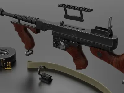 Fps weapon ww2 M1 Fps - Tps Low-poly 3D model