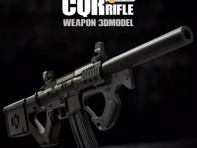 CQR Rifle Gun  Low-poly 3D model
