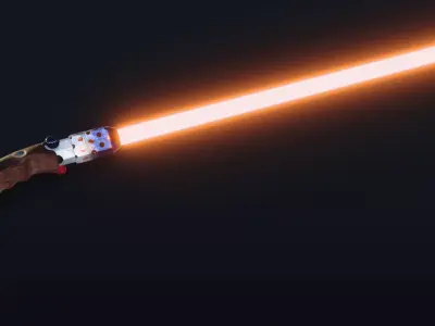 Custom Lightsaber 3D model buy