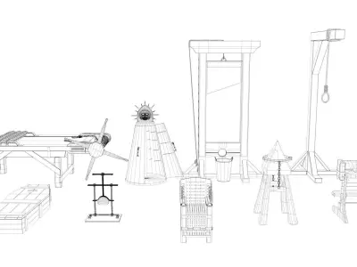Medieval Torture Instruments 3D model