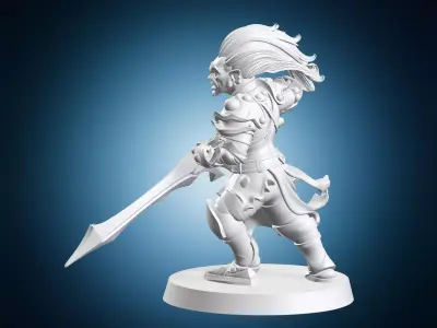 Githyanki Campione Statue 3D print model
