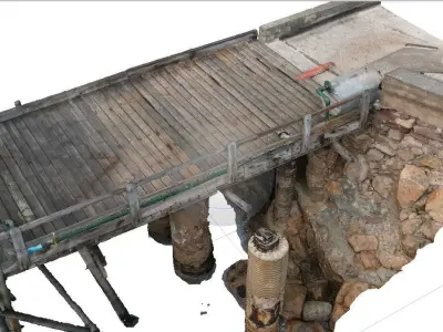 Old wooden Pier 3D model