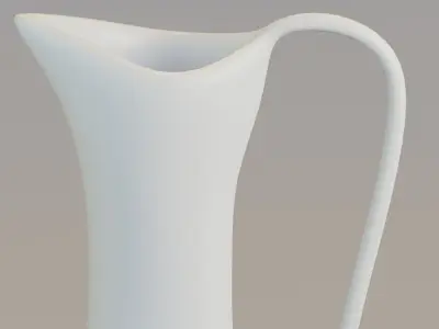 Vintage ceramic pitcher Low-poly 3D model