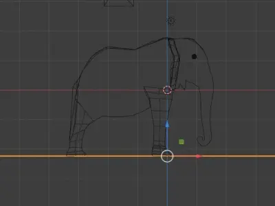 Elephants elephant with eyes 3D model