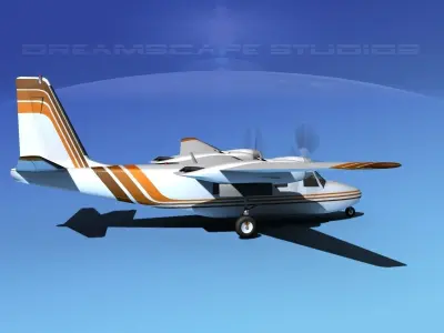 Rockwell Aero Commander 560 V14 3D model