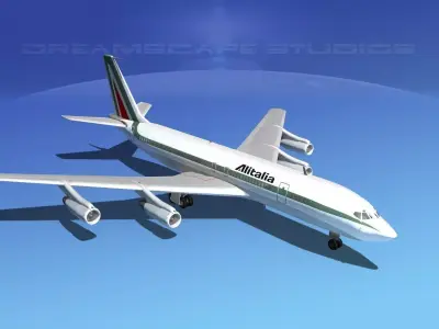 Boeing 707 Alitalia 3D model