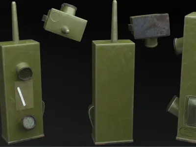 3 military props Free low-poly 3D model