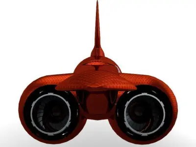 SciFi Aircraft Old Style Kenetics 3D model