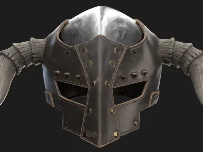 Dark LORDS Helmet Low-poly 3D model