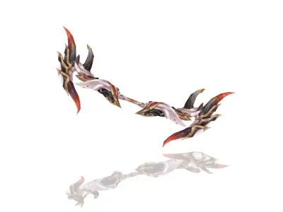 Corrupted Holy Bow Low-poly 3D model