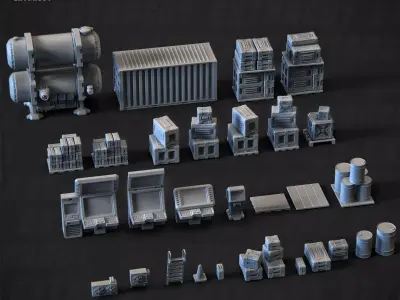 BF-1J Base Props 15mm 3D print model