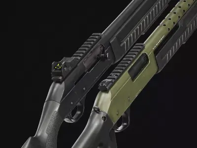 Fabarm Shotguns Low-poly 3D model