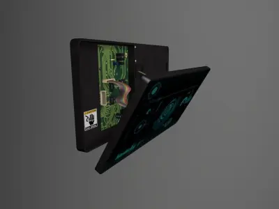 Broken Display Panel Low-poly 3D model