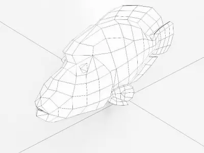 Napoleon fish low poly 3d model  Low-poly 3D model