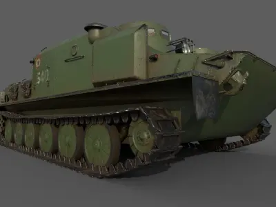 BTR-50PK tank 3D model