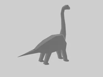 Brachiosaurus dinosaur Free low-poly 3D model