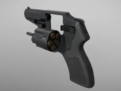 R-92  P-92 Revolver 9x18 mm Low-poly 3D model