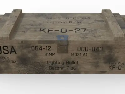 Ammunition Chest Game Ready PBR Model Free low-poly 3D model