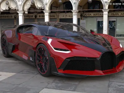 Hypercar Luxury Racer Red 3D model