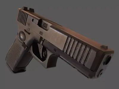 GLock 17 Gen 5 for Games Low-poly 3D model