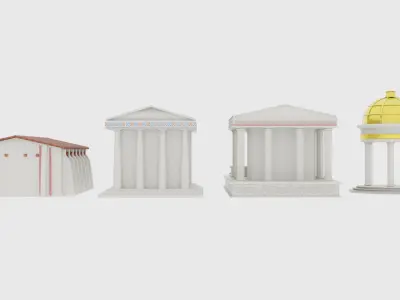 Roman buildings  3D model