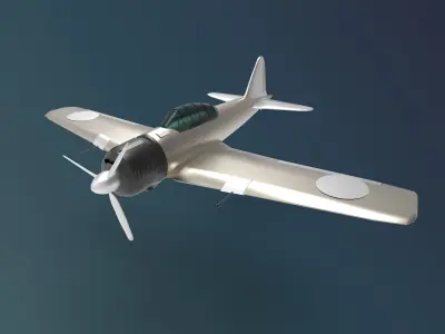 A6M3 32 Mitsubishi Zero fighter plane 3D model