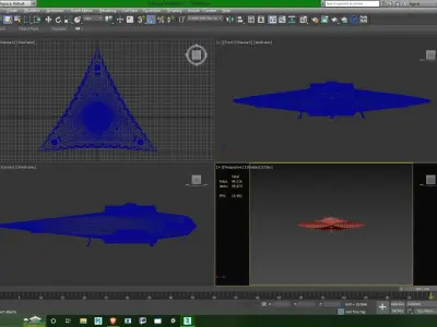 TR-3B Secret Triangular Anti Gravity Space Craft 3D model