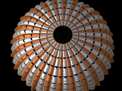 High quality 3D model parachute 3D model