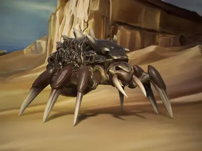 Highland Beetle  - Game Ready Low-poly 3D model Low-poly 3D model