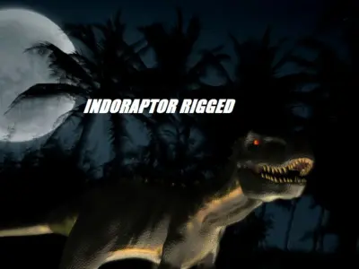 Indoraptor Rigged 2018 3D model