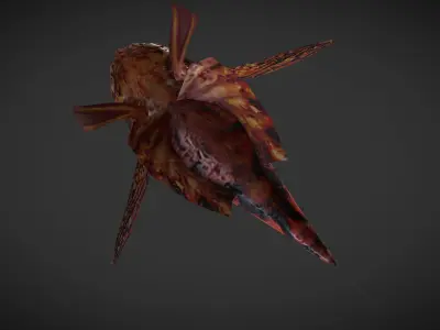 Onio Low Poly fish with scales Low-poly 3D model