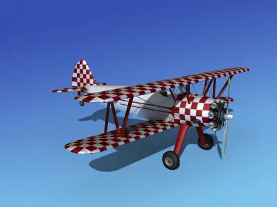 Stearman PT-17 Kaydet V19 3D model