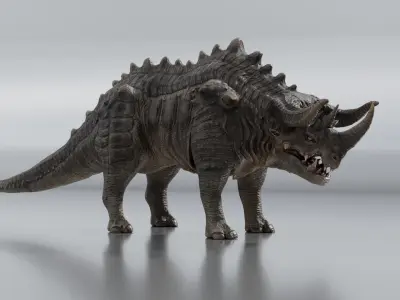 Behemoth alien creature Low-poly 3D model