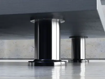 Metal Table Free low-poly 3D model